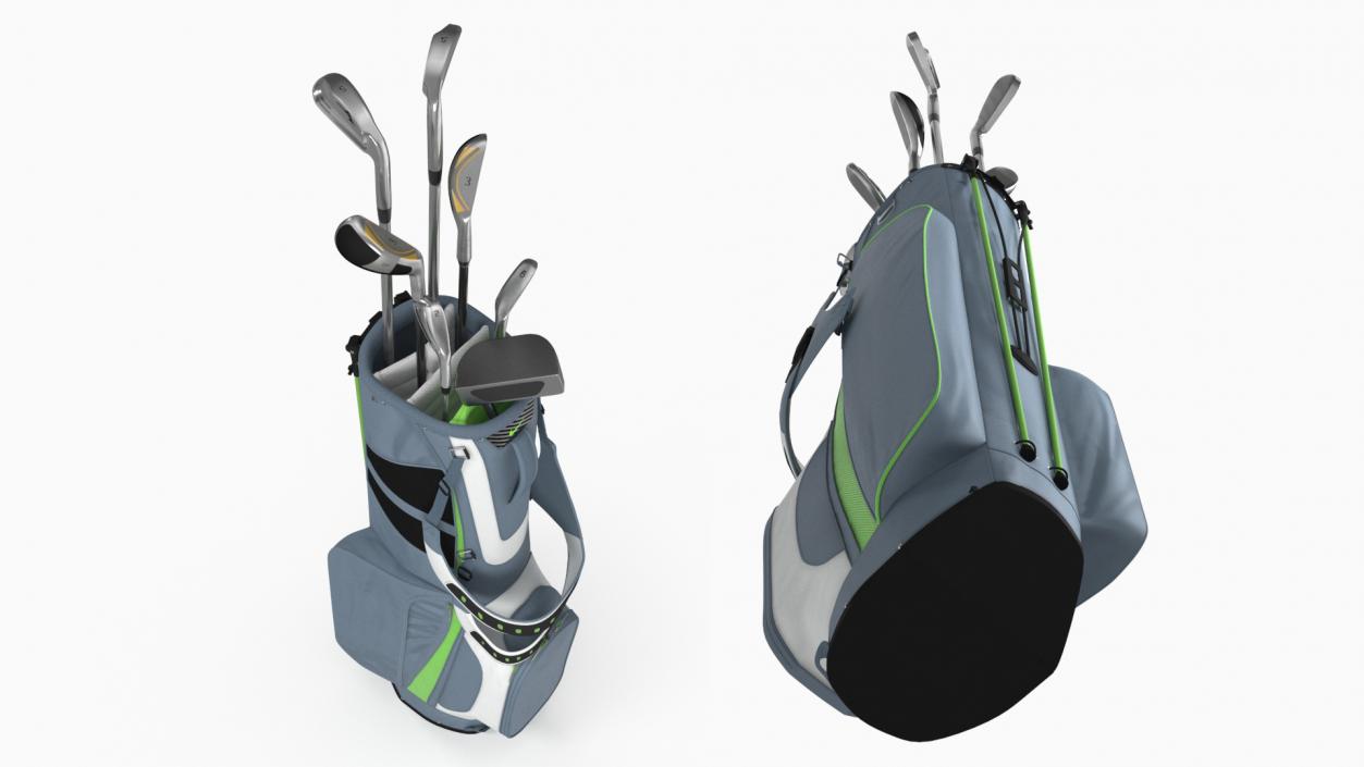 Golf Club Set with Nike Bag 3D