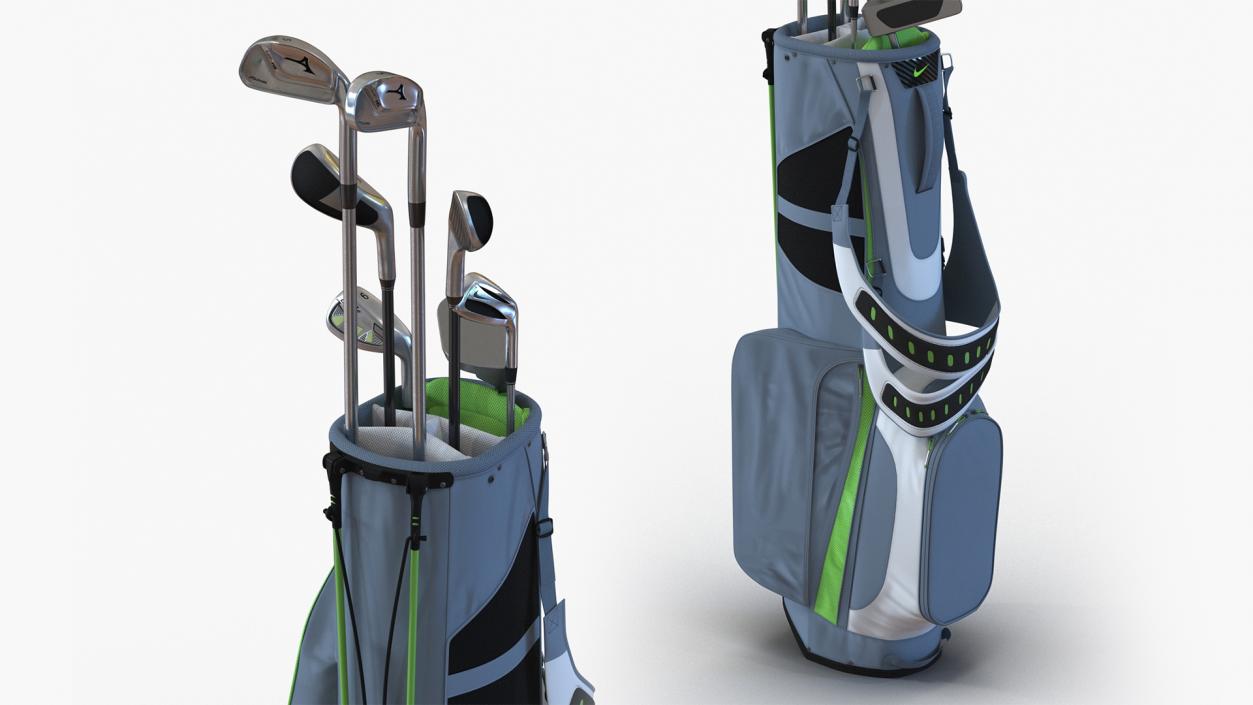 Golf Club Set with Nike Bag 3D