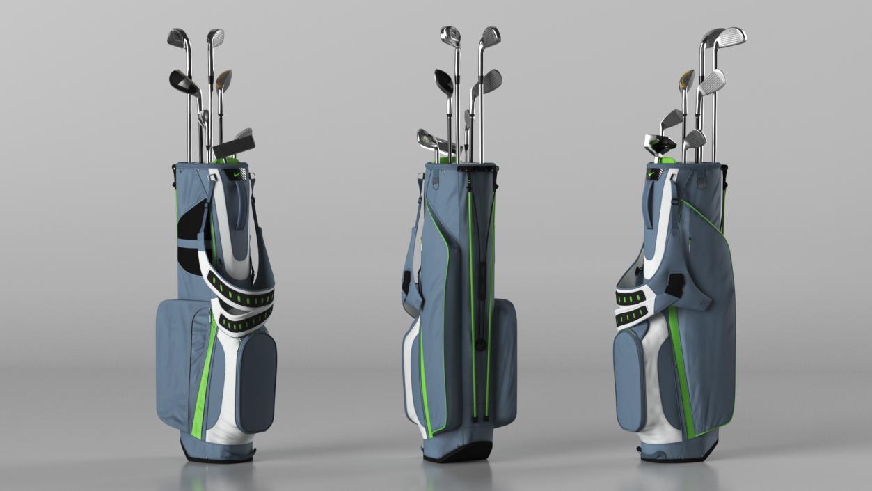 Golf Club Set with Nike Bag 3D