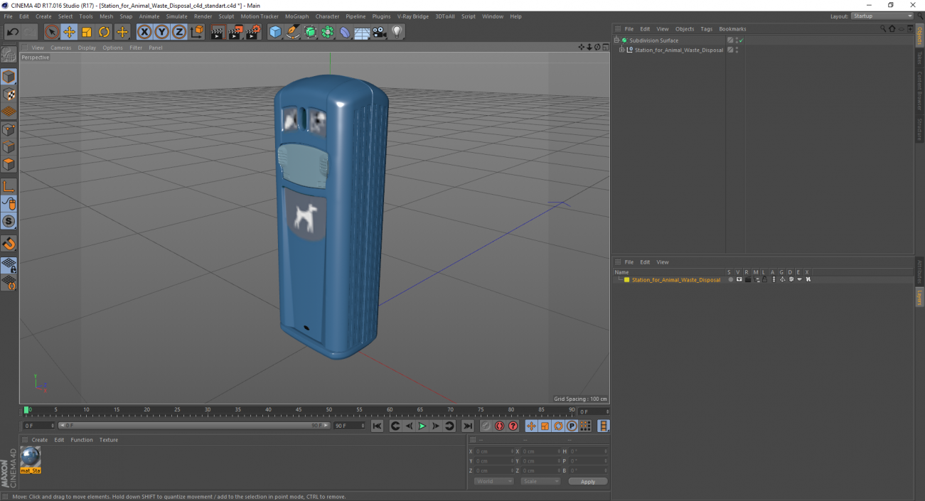 3D Station for Animal Waste Disposal model