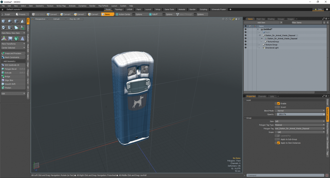 3D Station for Animal Waste Disposal model