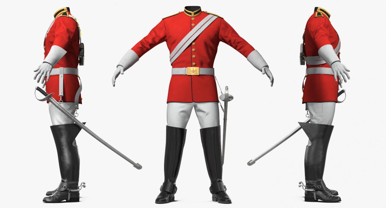 3D model British Cavalry Royal Life Guard Uniform