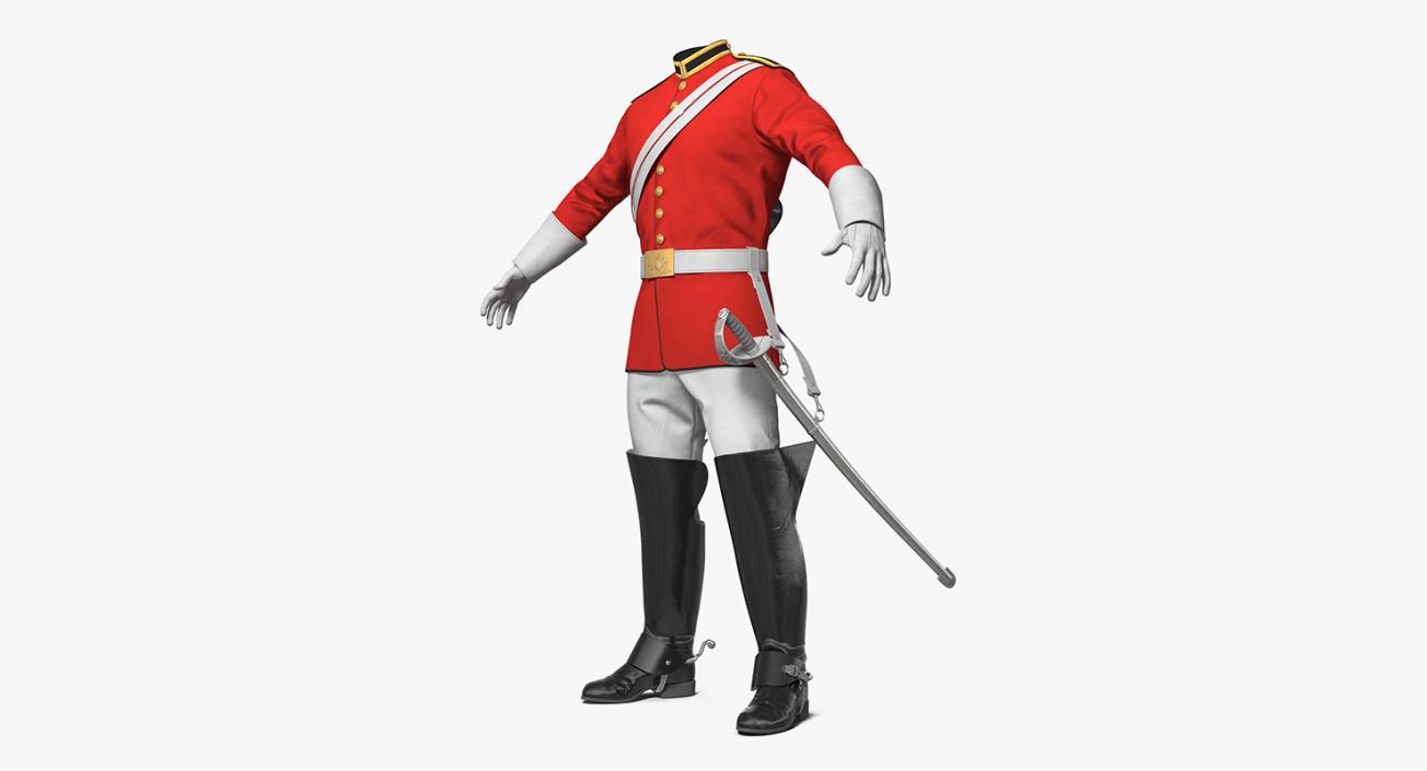 3D model British Cavalry Royal Life Guard Uniform