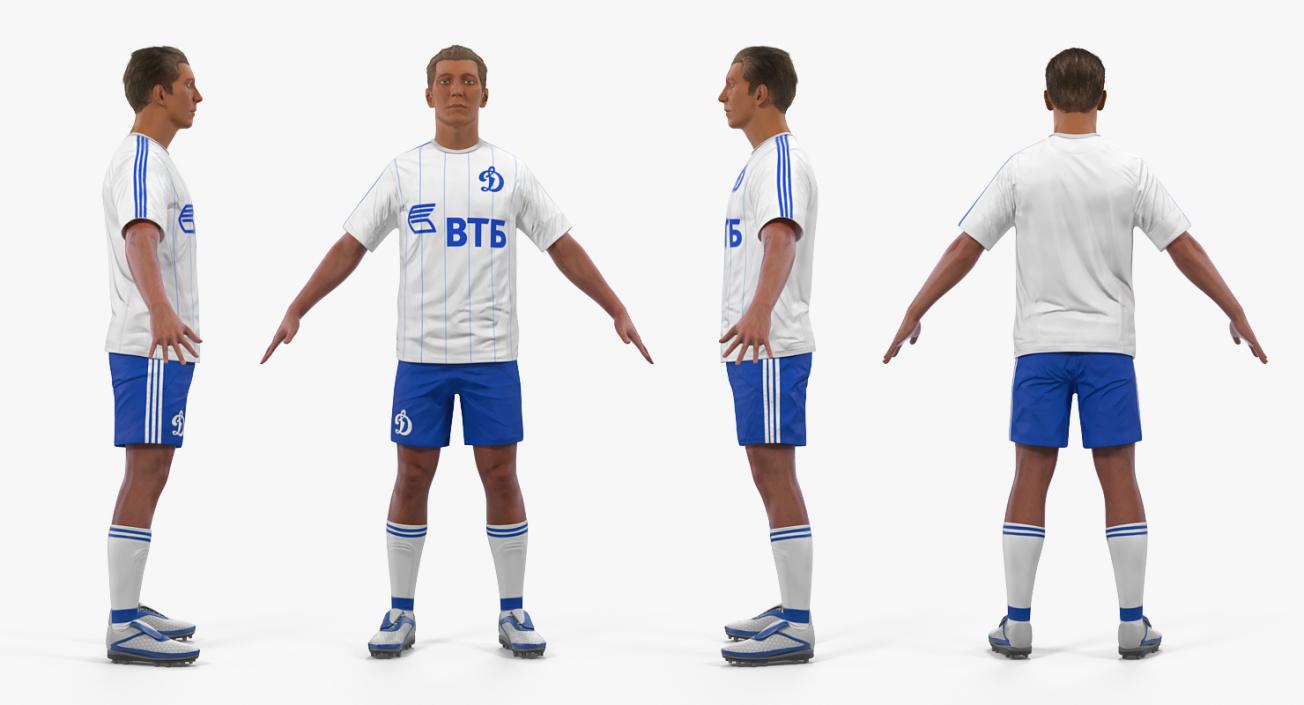 Soccer or Football Player Dynamo Rigged 3D model