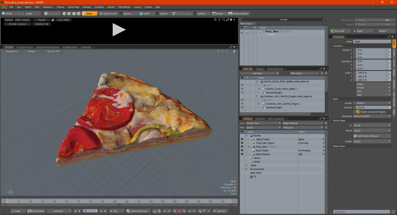 3D Pizza Slice