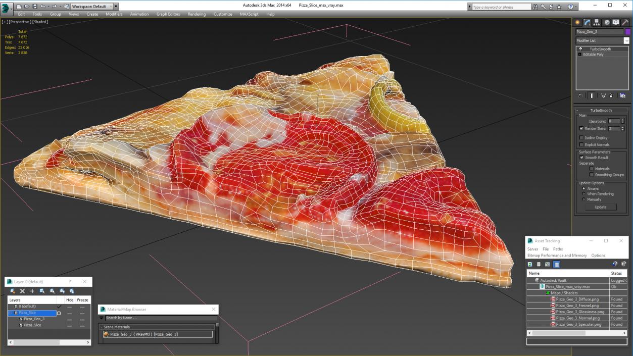 3D Pizza Slice