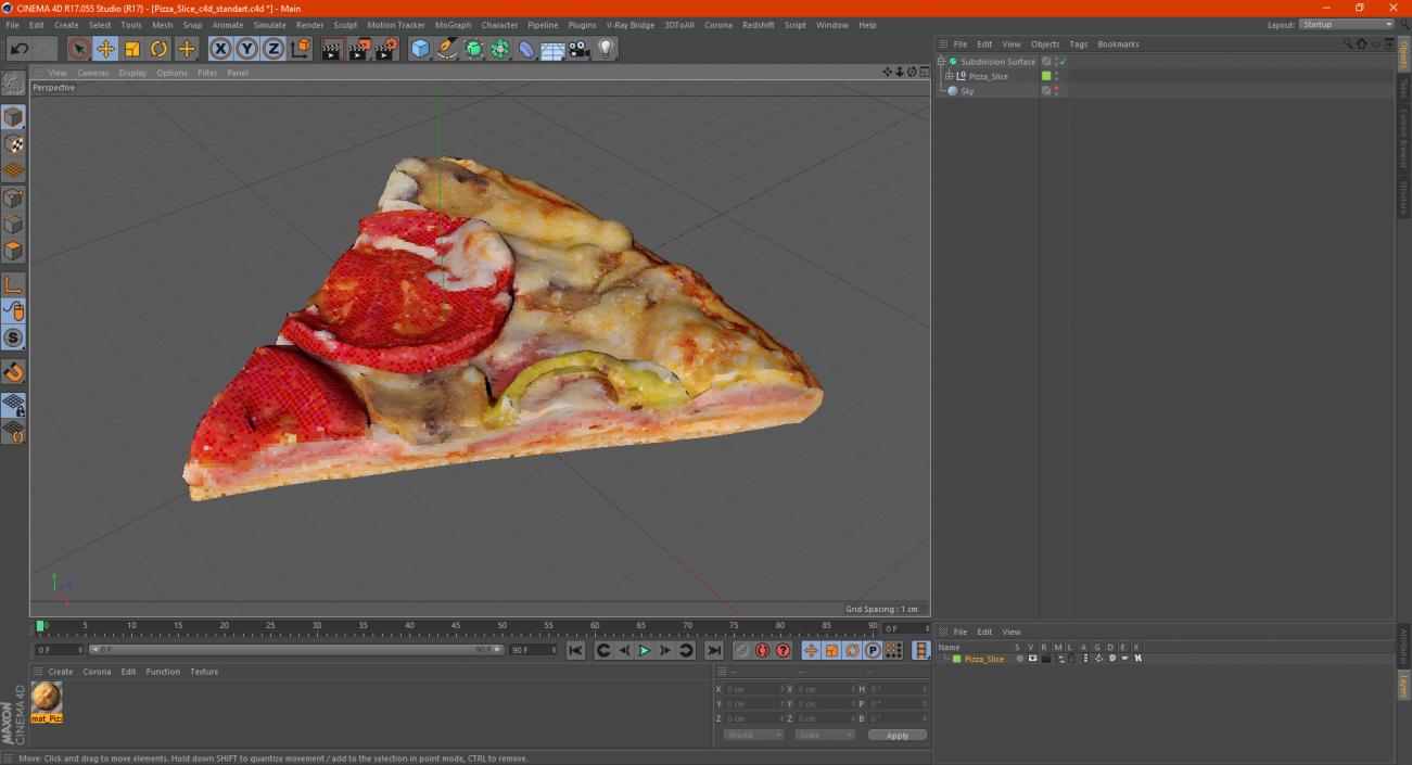 3D Pizza Slice