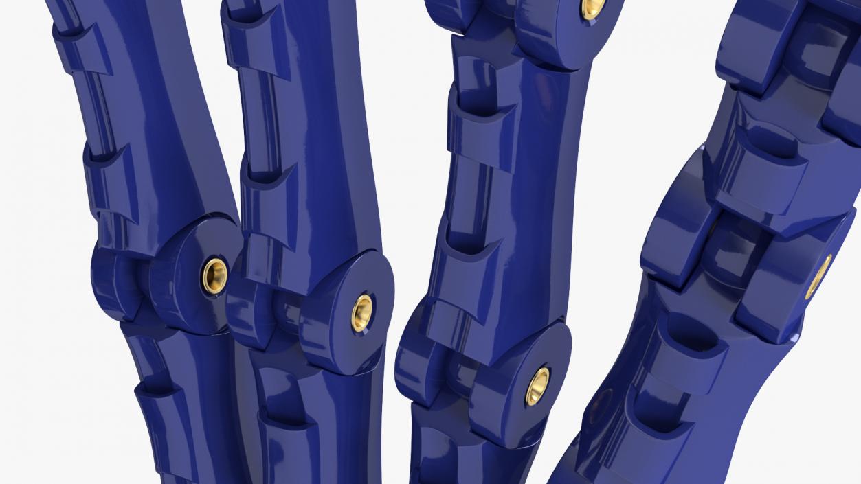 Robotic Arm Blue Rigged for Cinema 4D 3D