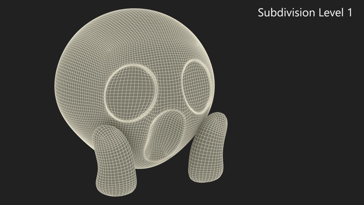 3D Emoji Face Screaming in Fear model