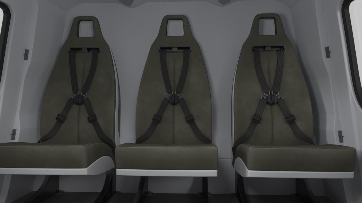 Medium Utility Helicopter Passenger Interior 3D model