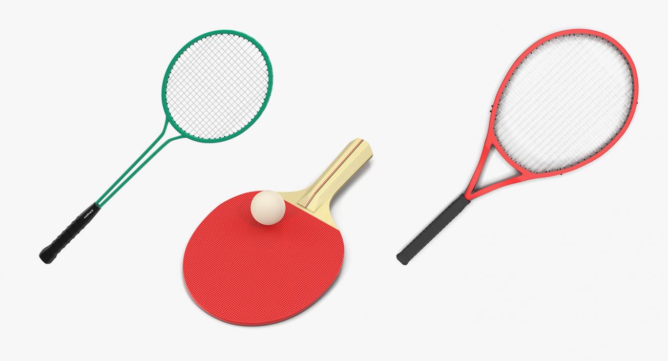 Sport Rackets Collection 3D model