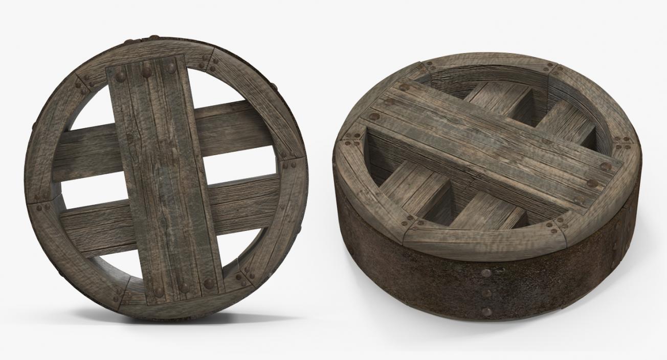 3D Antique Wagon Wheels 3D Models Collection 2 model