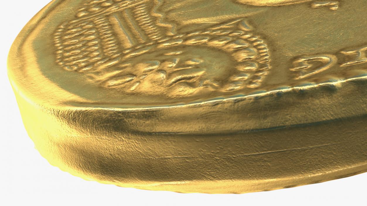 Solidus Roman Imperial Gold Coin 3D