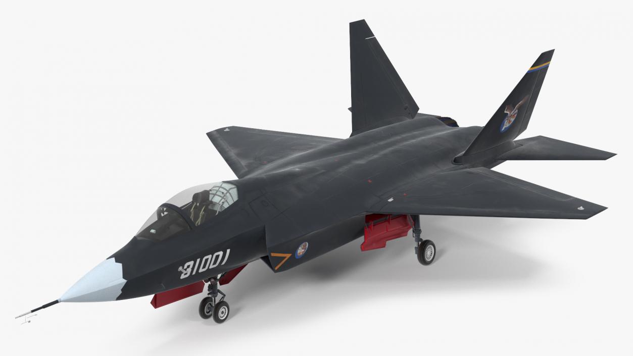 3D Shenyang FC 31 Multirole Jet Fighter Rigged model