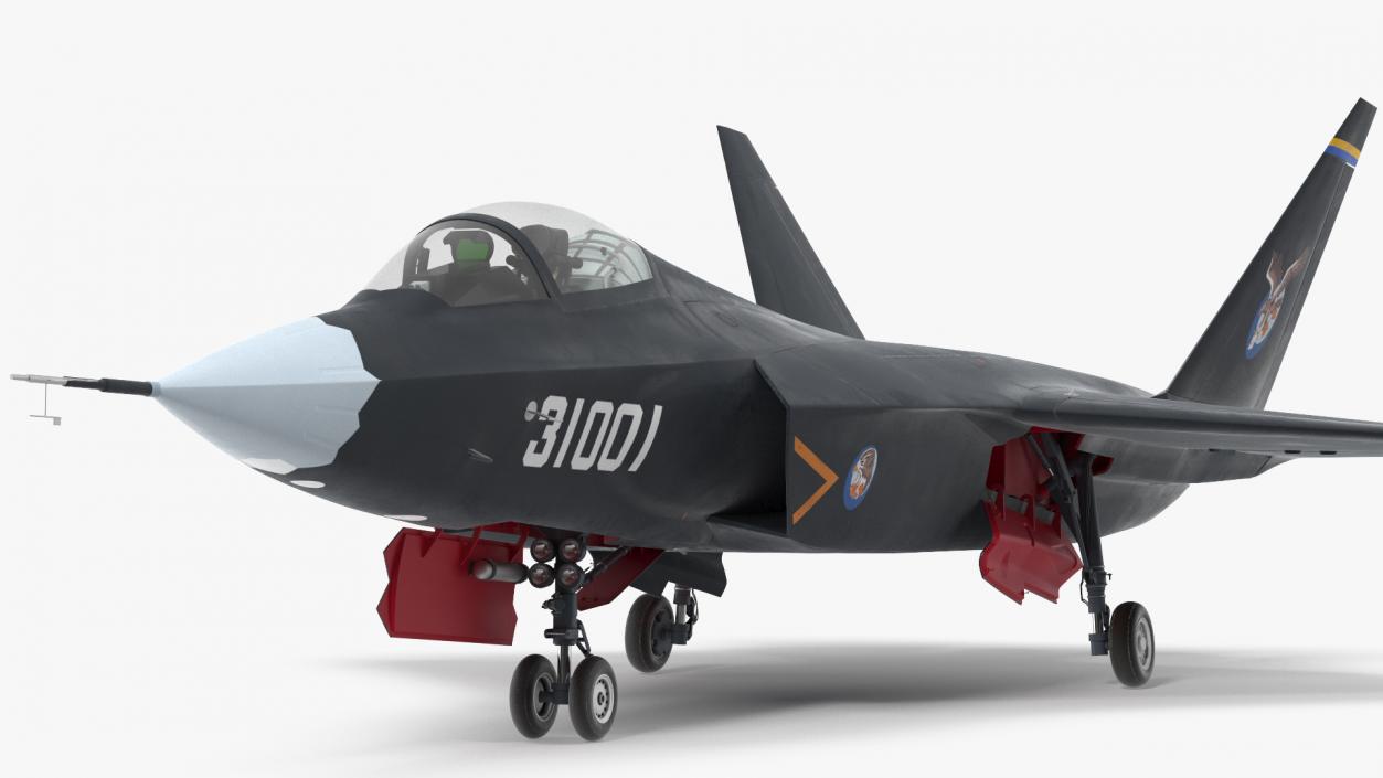 3D Shenyang FC 31 Multirole Jet Fighter Rigged model