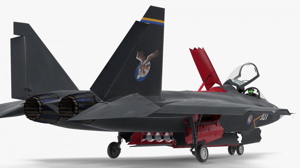 3D Shenyang FC 31 Multirole Jet Fighter Rigged model