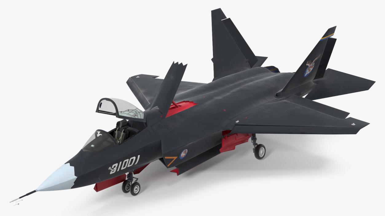 3D Shenyang FC 31 Multirole Jet Fighter Rigged model