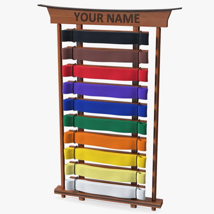 Karate Belt Display Rack 3D model