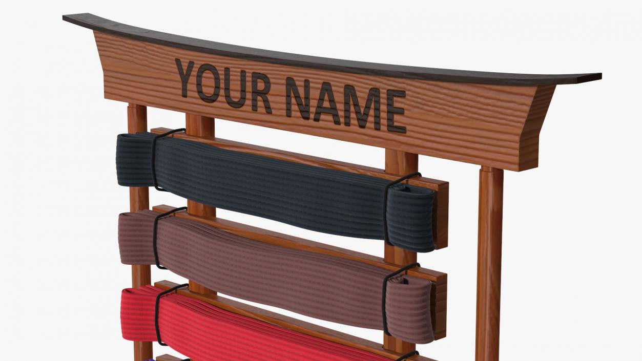 Karate Belt Display Rack 3D model