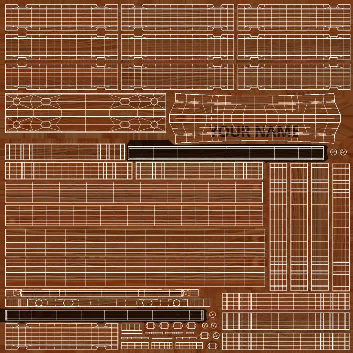 Karate Belt Display Rack 3D model