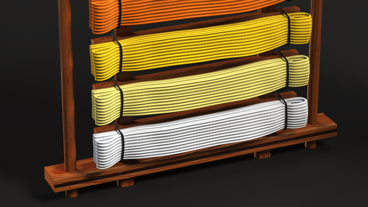 Karate Belt Display Rack 3D model