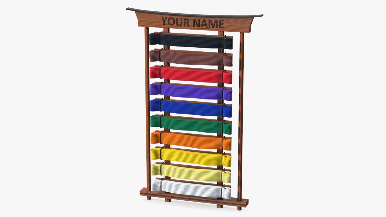 Karate Belt Display Rack 3D model