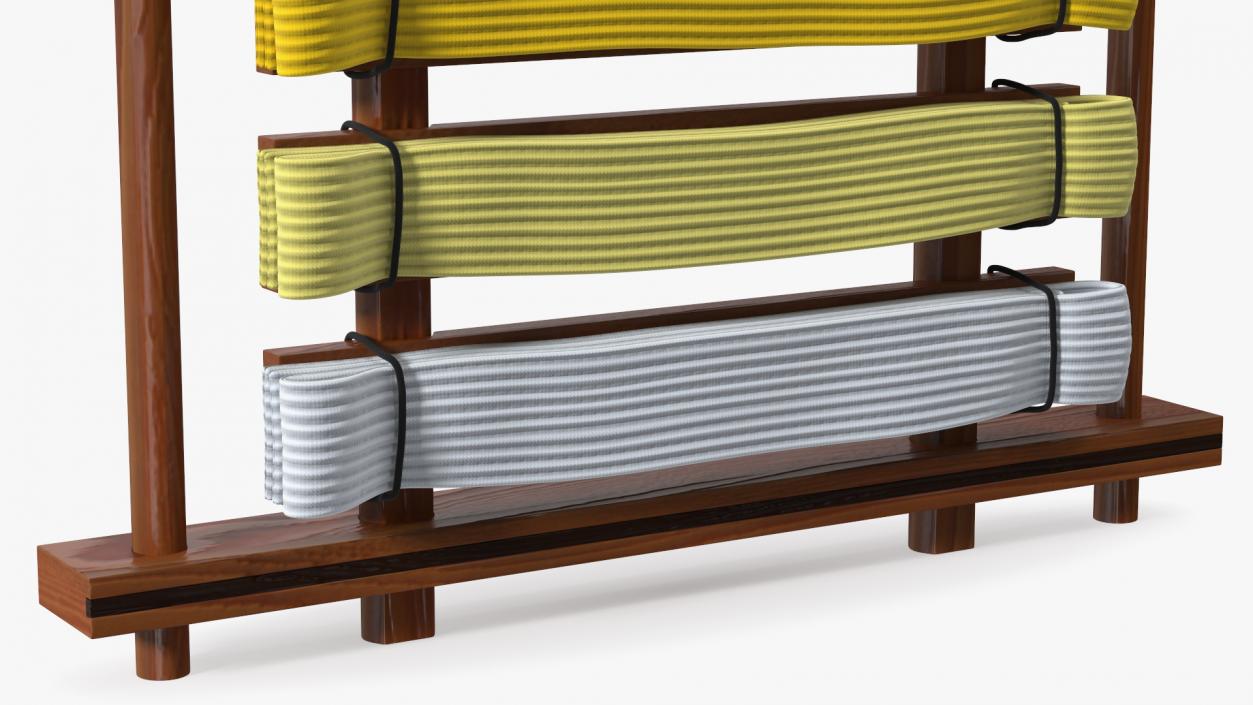 Karate Belt Display Rack 3D model