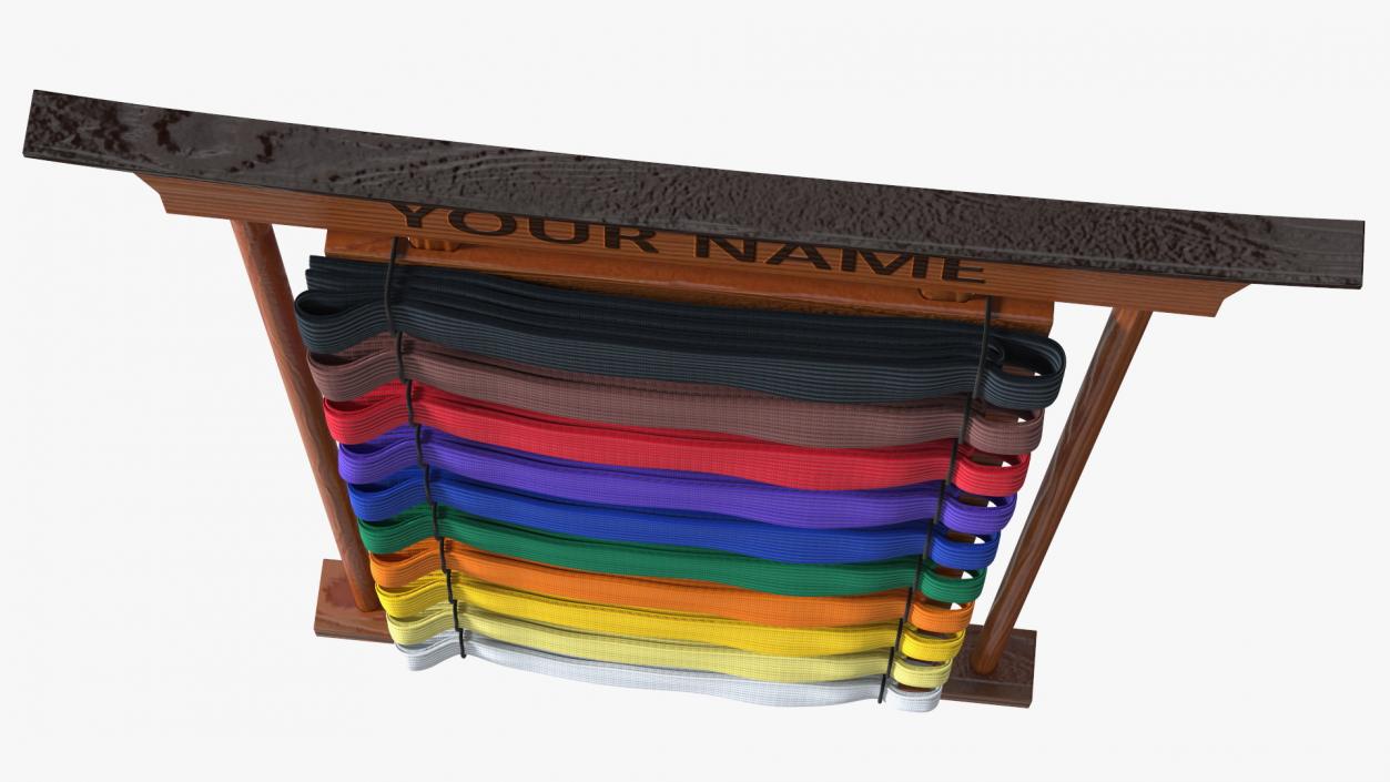 Karate Belt Display Rack 3D model