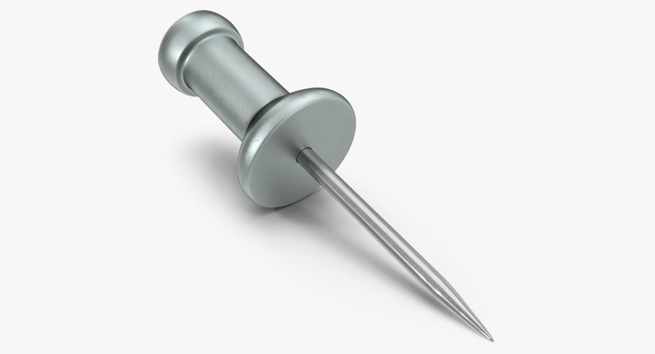 Metal Push Pin 3D model