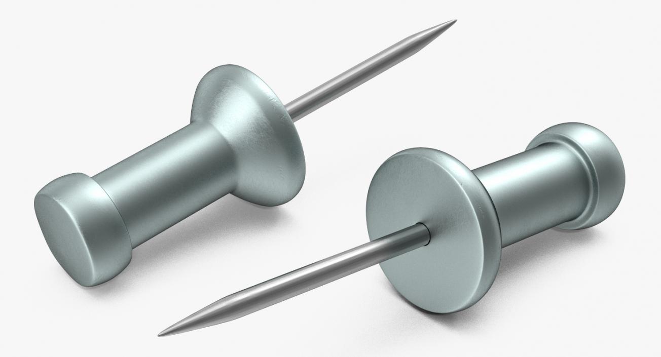 Metal Push Pin 3D model