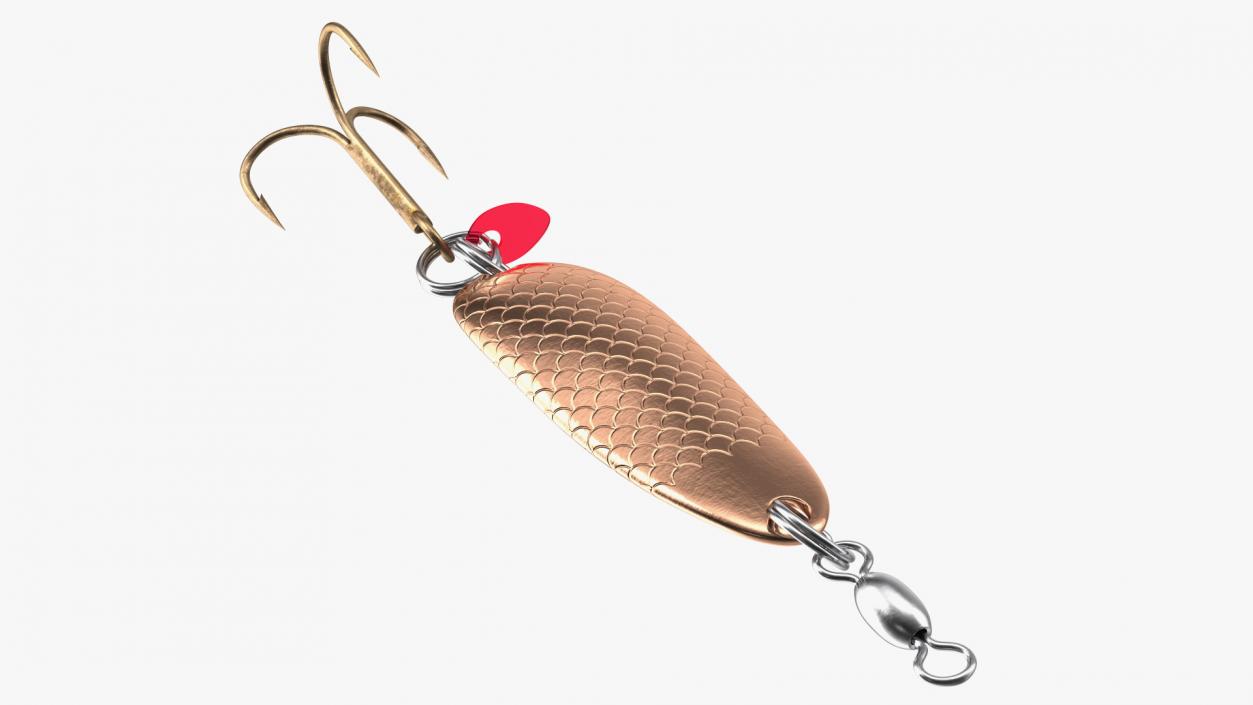 3D Copper Trolling Spoon Lure