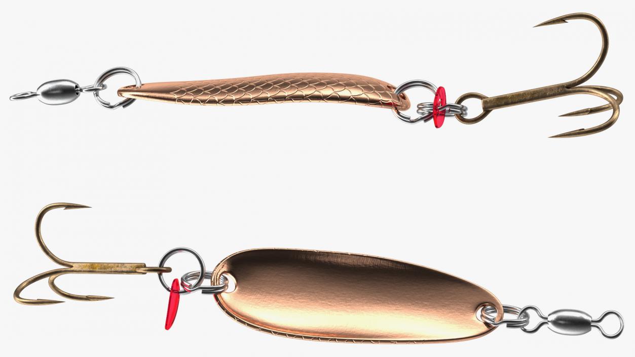 3D Copper Trolling Spoon Lure