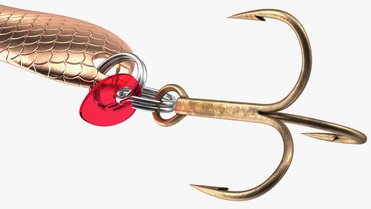 3D Copper Trolling Spoon Lure