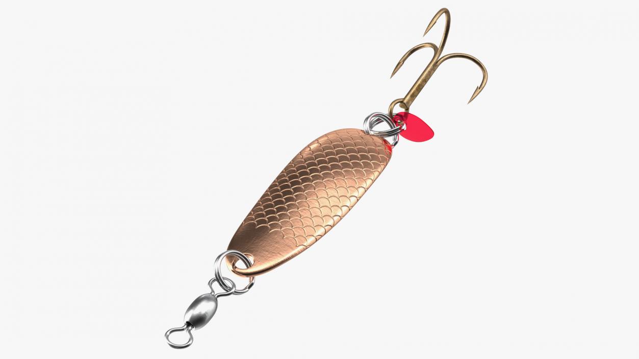 3D Copper Trolling Spoon Lure