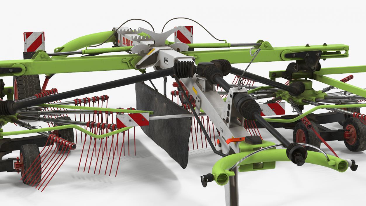 3D Used Twin Rotor Hay Rake Claas Liner 2700 Rigged model