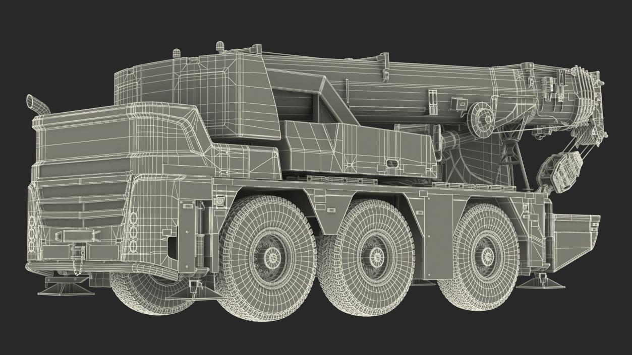 3D Compact Mobile Crane Liebherr LTC 1050 31 Rigged model