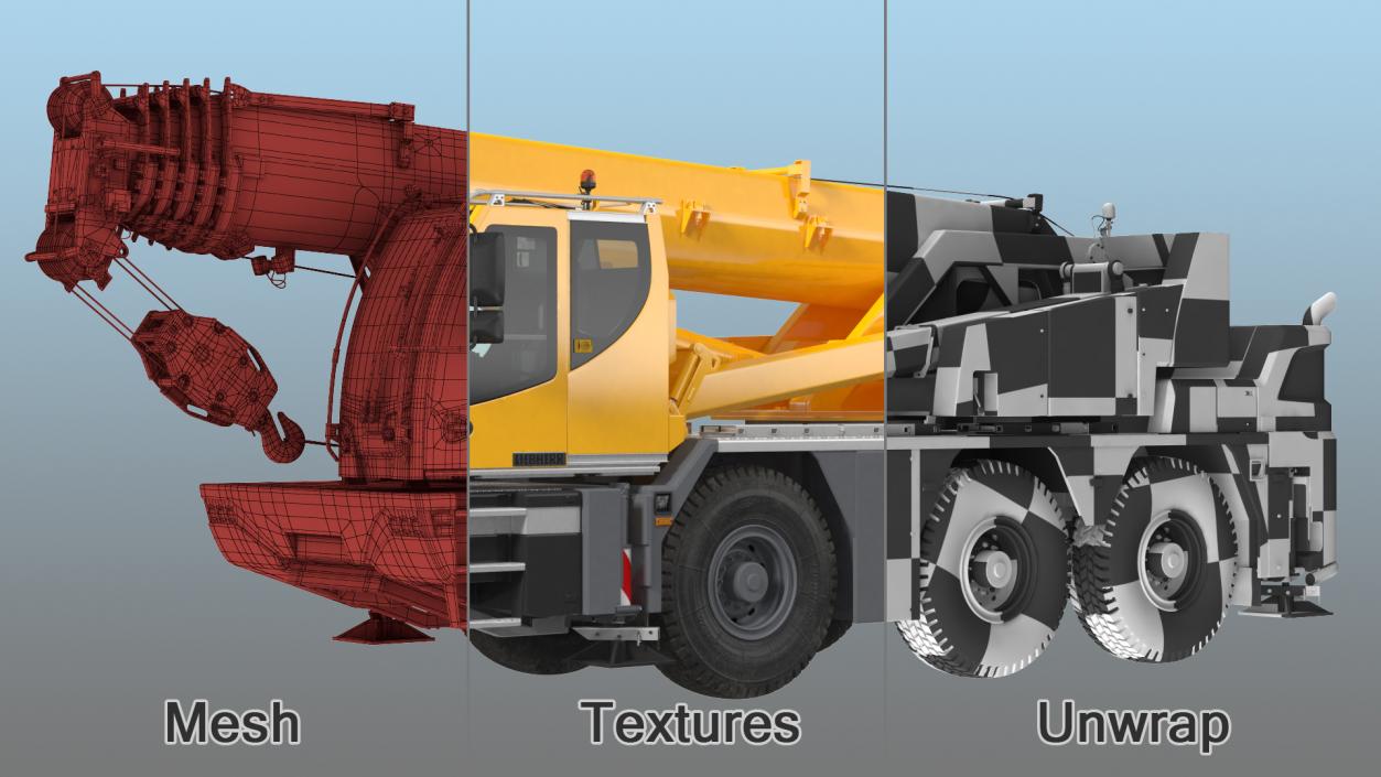 3D Compact Mobile Crane Liebherr LTC 1050 31 Rigged model