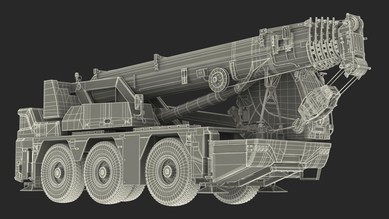 3D Compact Mobile Crane Liebherr LTC 1050 31 Rigged model