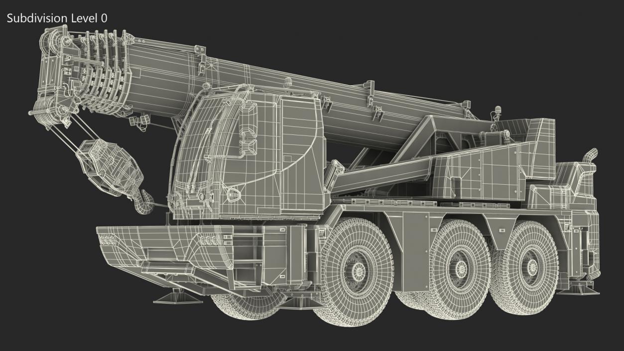 3D Compact Mobile Crane Liebherr LTC 1050 31 Rigged model