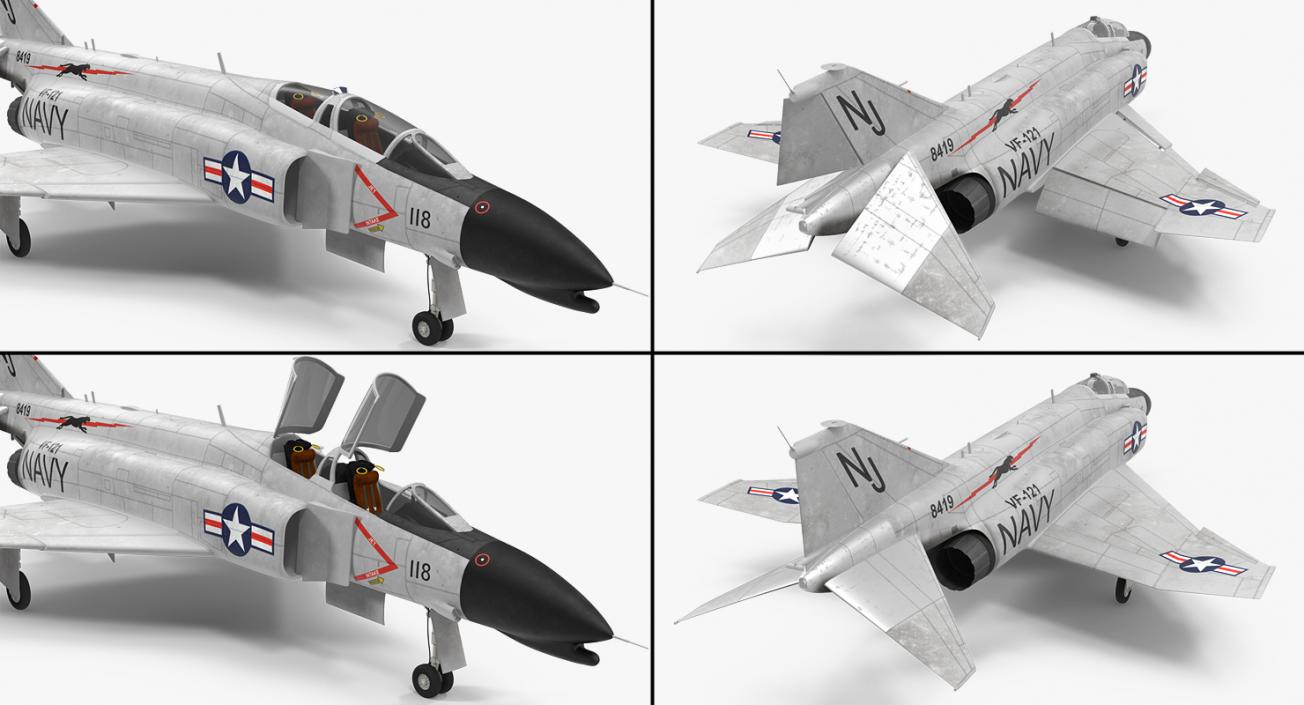 F-4 Phantom II US Navy 2 3D model