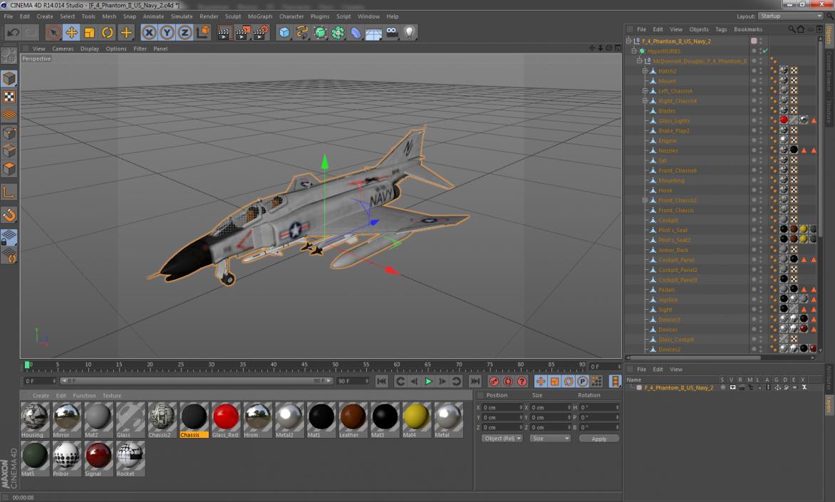 F-4 Phantom II US Navy 2 3D model