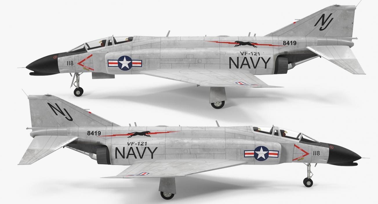 F-4 Phantom II US Navy 2 3D model