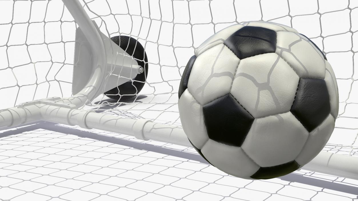 Animated Soccer Ball Slow Motion to the Goal 3D model