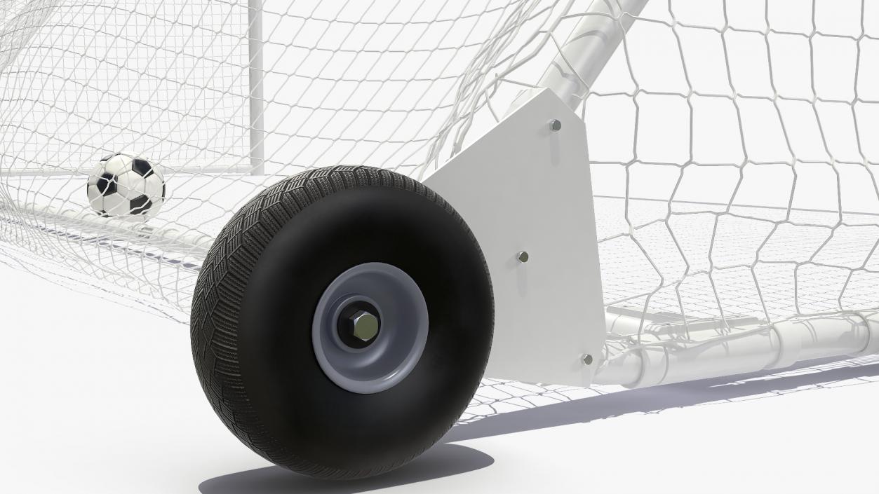 Animated Soccer Ball Slow Motion to the Goal 3D model