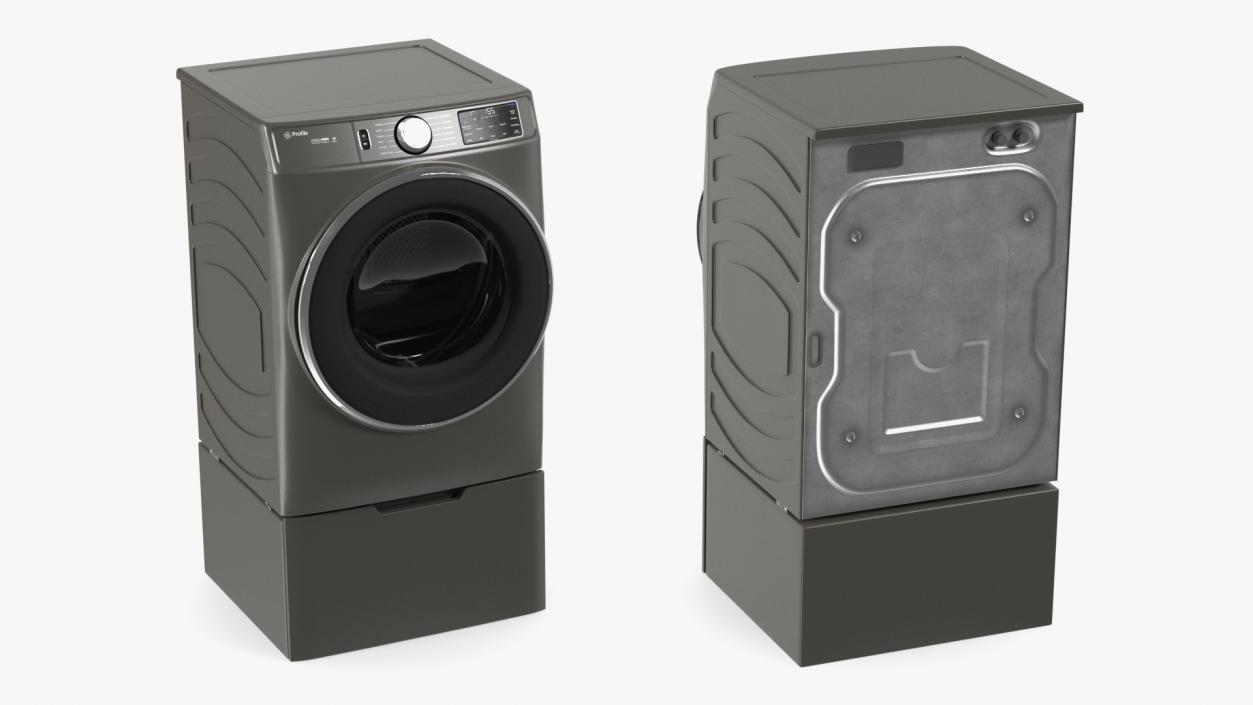 Drying Machine Profile Grey 3D