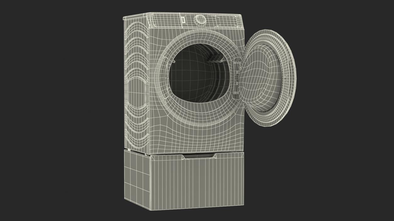 Drying Machine Profile Grey 3D