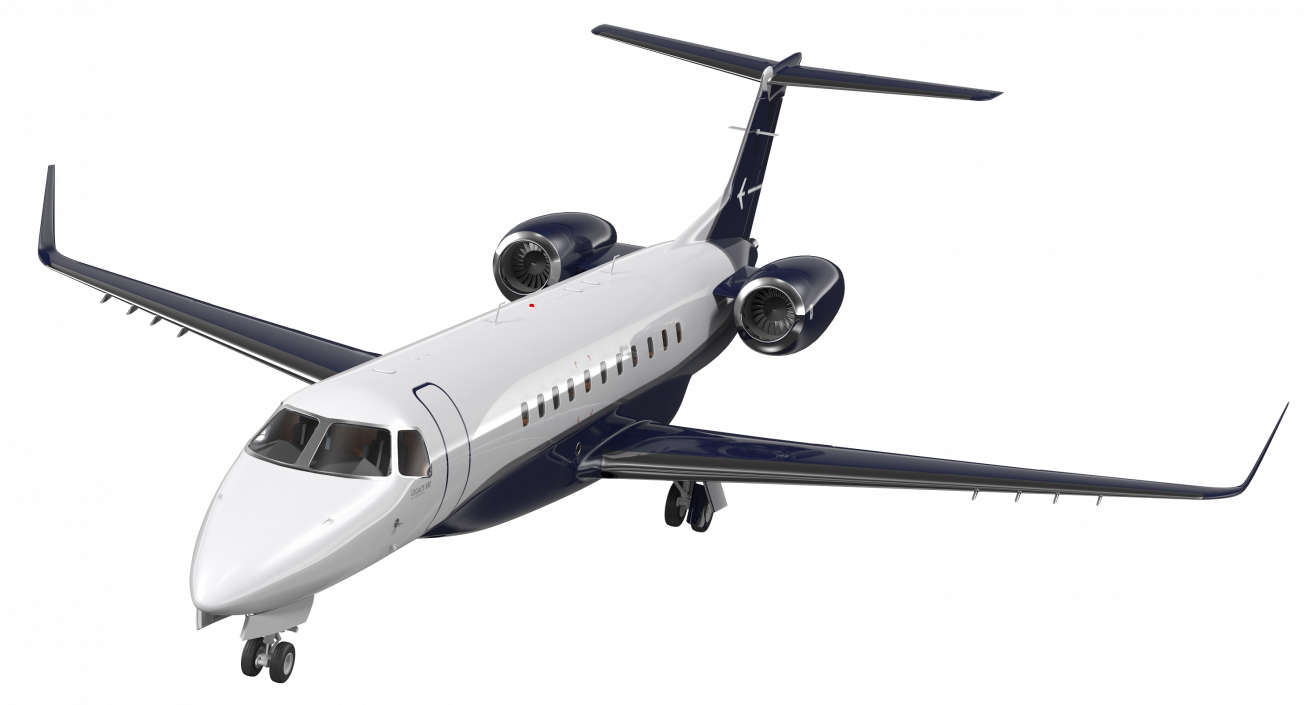 3D Embraer Legacy 650E Private Jet