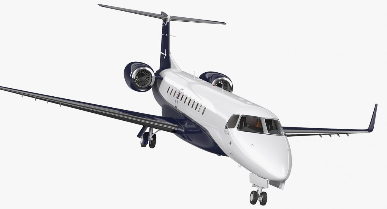 3D Embraer Legacy 650E Private Jet