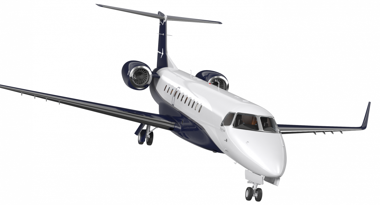 3D Embraer Legacy 650E Private Jet