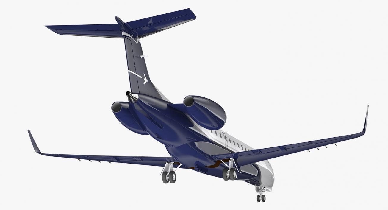 3D Embraer Legacy 650E Private Jet